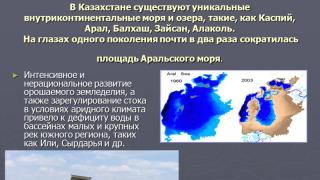 Presentasjon om emnet: Miljøproblemer i Kasakhstan